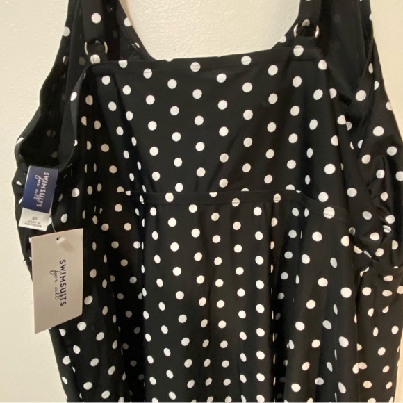 SwimSuits For‎ All Women’s Size 30 Top Poke A Dot’s Adjustment Straps - Picture 7 of 12